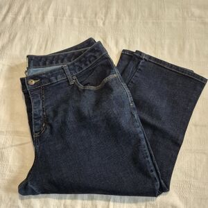 St John's Bay women's 20W crop jeans dark wash, VGUC
